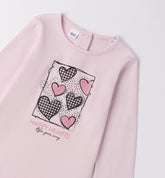 maglia girocollo manica lunga neonata/bambina